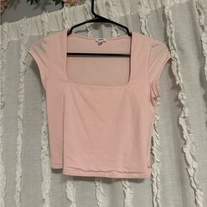 Short sleeve pink top